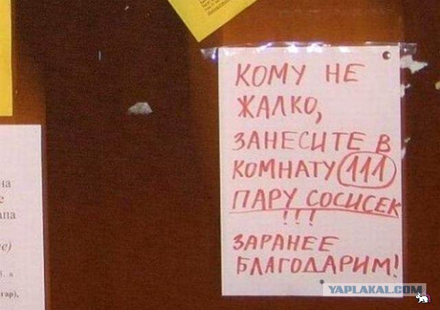 Подборка прикольных объявлений и надписей.