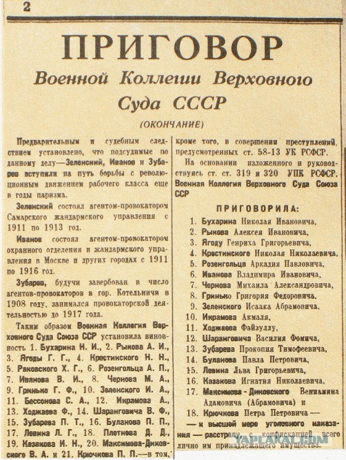 За что сажали по ст. 58 УК СССР (враг народа)