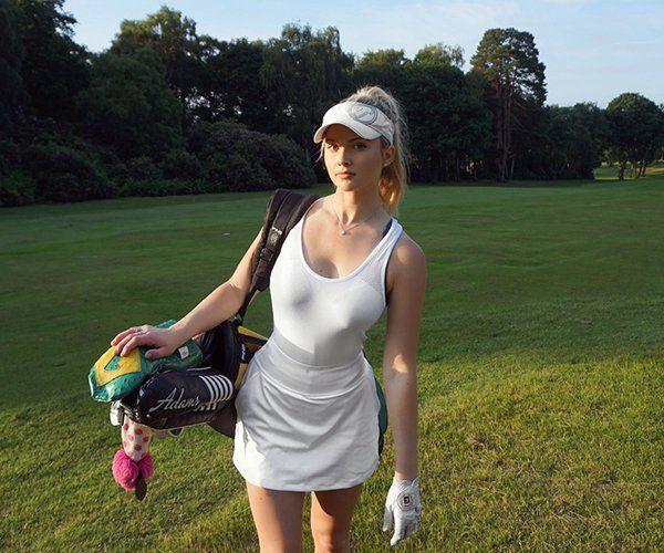 В гольфе есть своя прелесть - секси-блондинка Люси Робсон