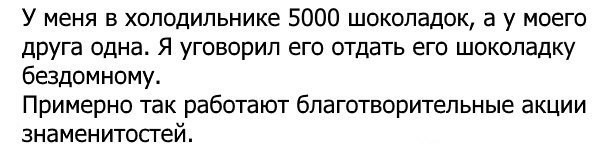 О благотворительности
