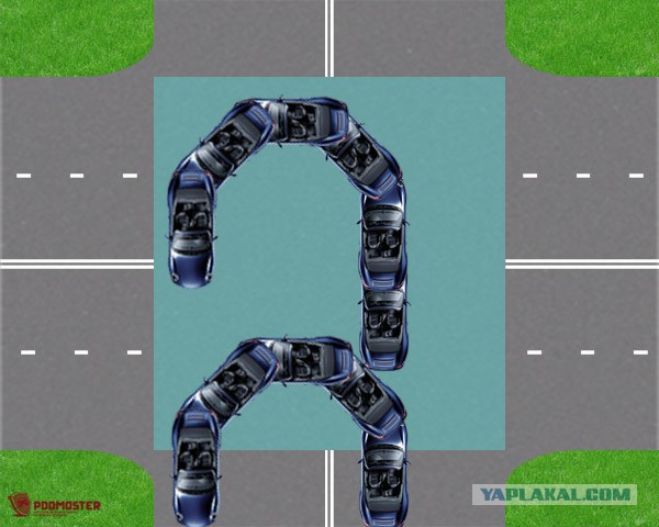 Они просили его пропустить, а он их протаранил