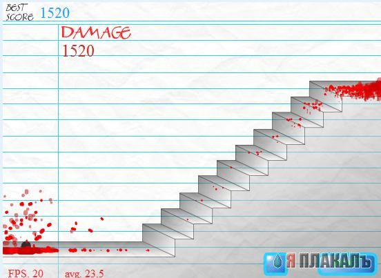Stair Fall, падение с лестницы, * флэш игры / жесть