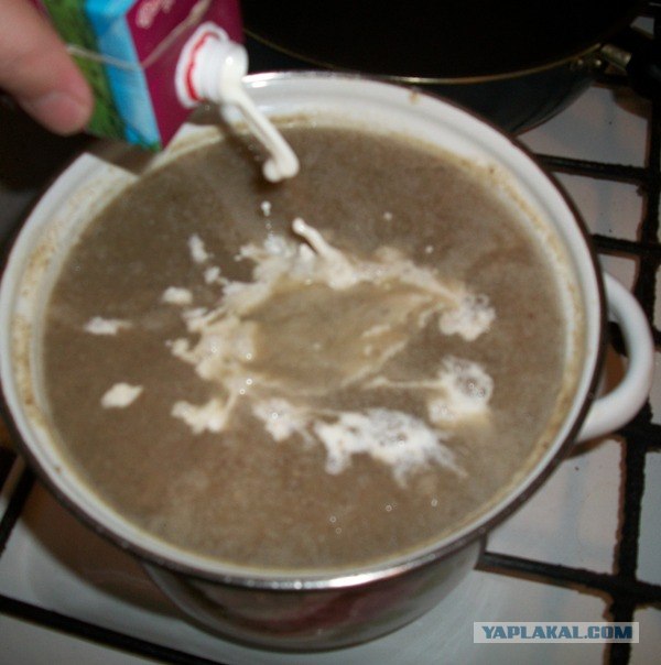 Грибной суп с куриными клёцками