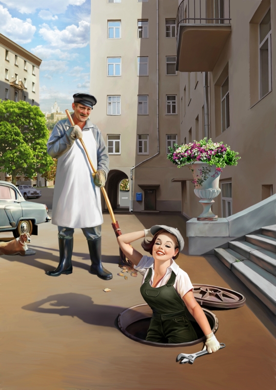 Идеальная советская женщина (и не только) в иллюстрациях Натальи Ершовой