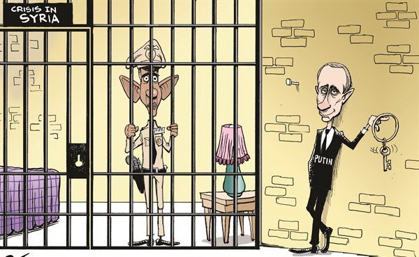 Россия в Сирии. Карикатура Карлоса Латуффа