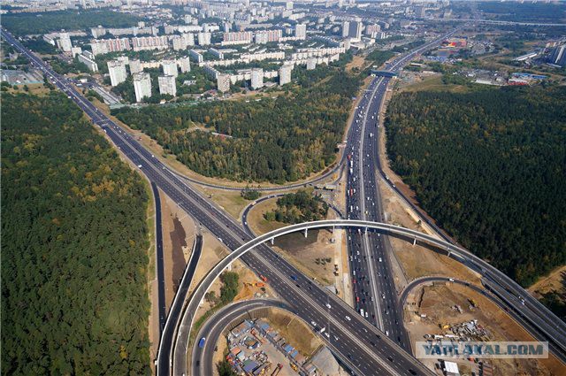 Фото развязок на МКАД с высоты птичьего полета