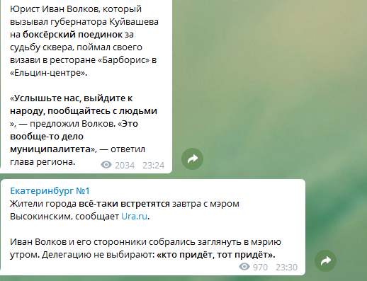 Екатеринбург, народ требует референдум