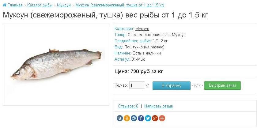 Рыба Цена