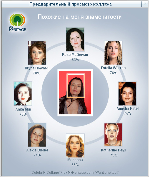 На кого из звёзд ты похож