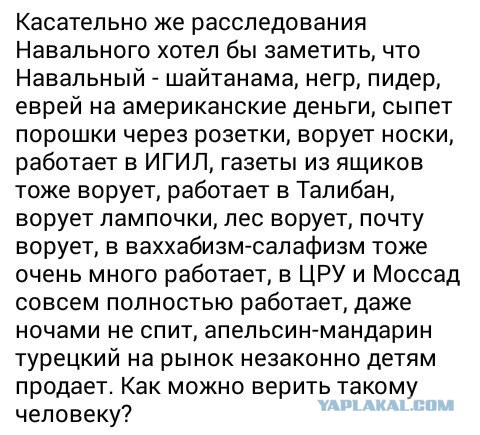 Генпрокурор Чайка опроверг обвинения Навального