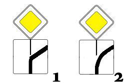 На каких рисунках показана главная дорога