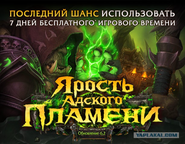 Число игроков World of Warcraft за шесть месяцев с