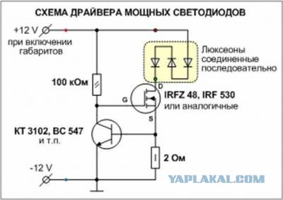Светодиодный светильник в машину своими руками