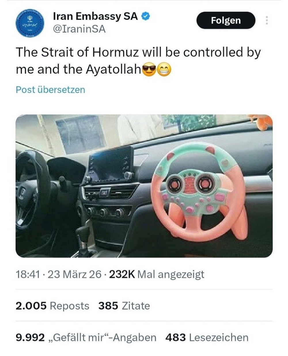 Иран уже откровенно стебется над словами Трампа