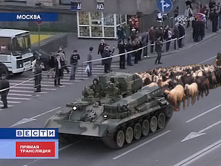 Фотожаба: танки в городе