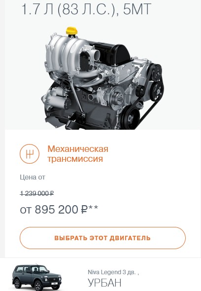 "АвтоВАЗ" запустил производство обновленной Niva Legend