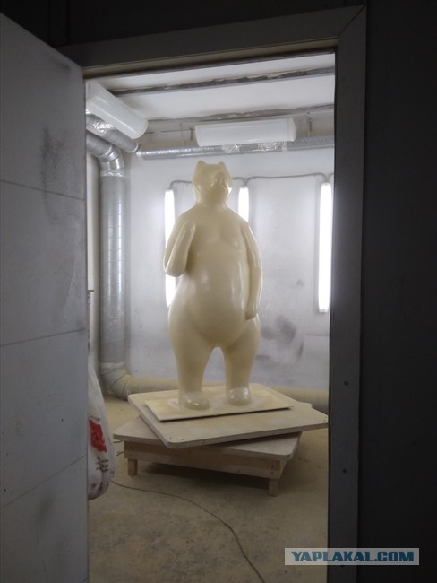 Создание большого медведя из стеклопластика. Подробно и пошагово