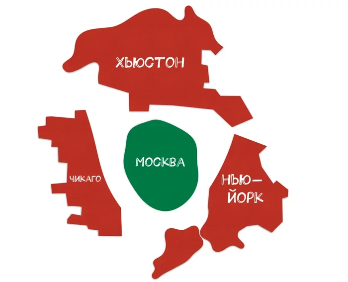 сравнение площади москвы с другими городами