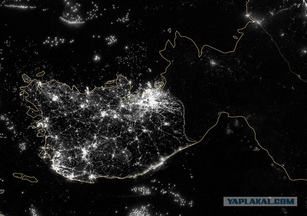 Северная корея фото из космоса
