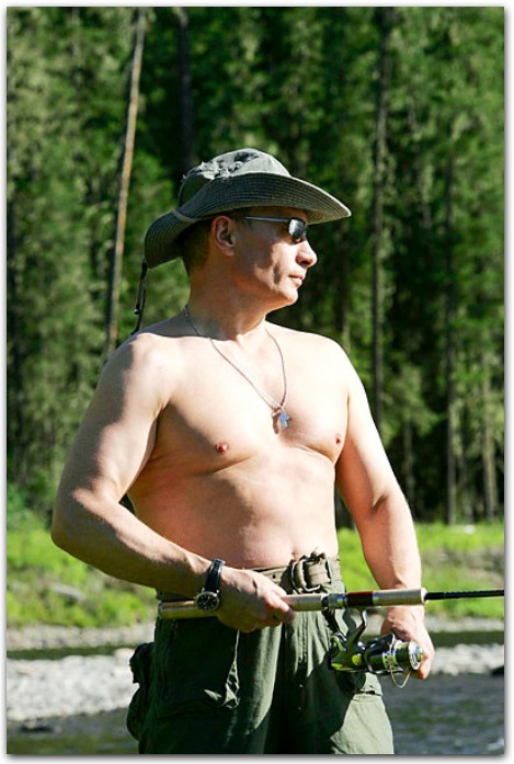 Рыбалка с президентом на озере Ильмень.
