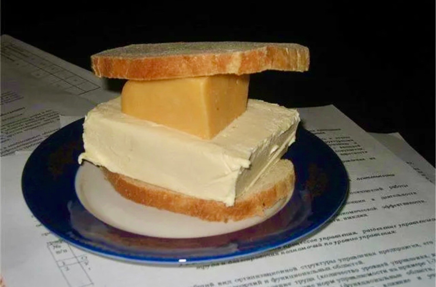 Торт из хлеба с маслом