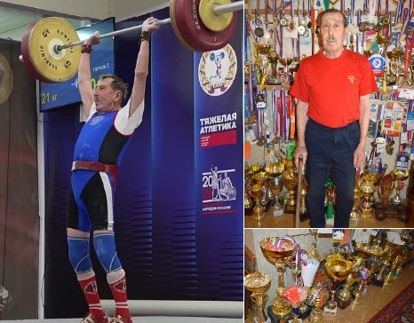 В 95 лет на тяжелоатлетическом помосте
