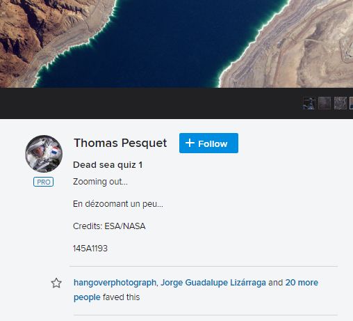 Фотографии французского астронавта
