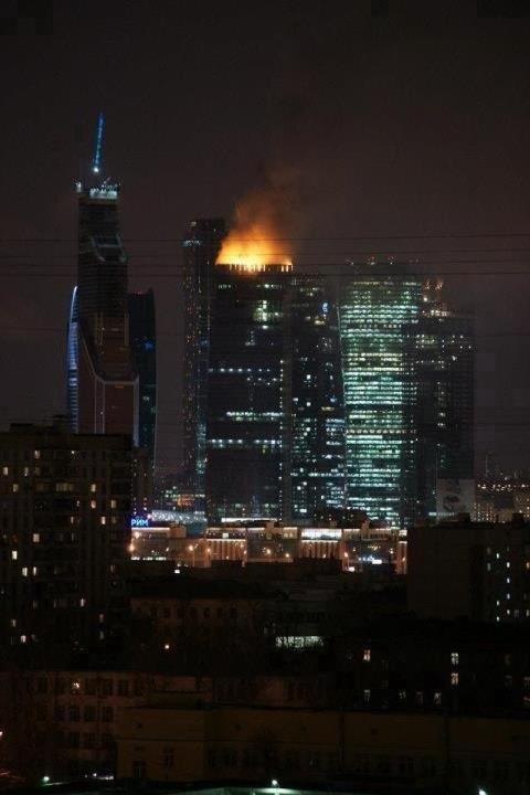В столице горела одна из башен Москва-Сити