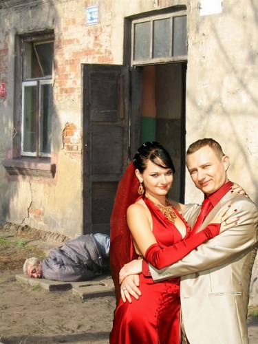 Романтический фон на свадебном фото