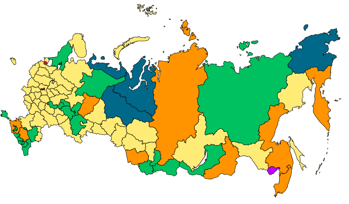 Subjects Of Russian Federation With 104