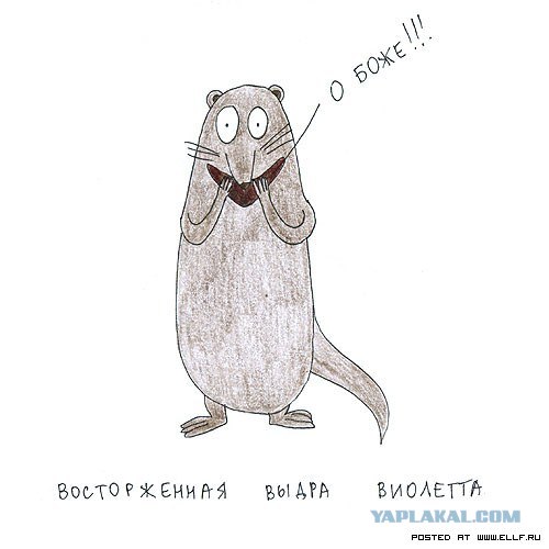 Рисованные животные дурачатся