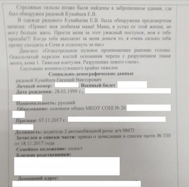 Раненный в Белогорске призывник скончался