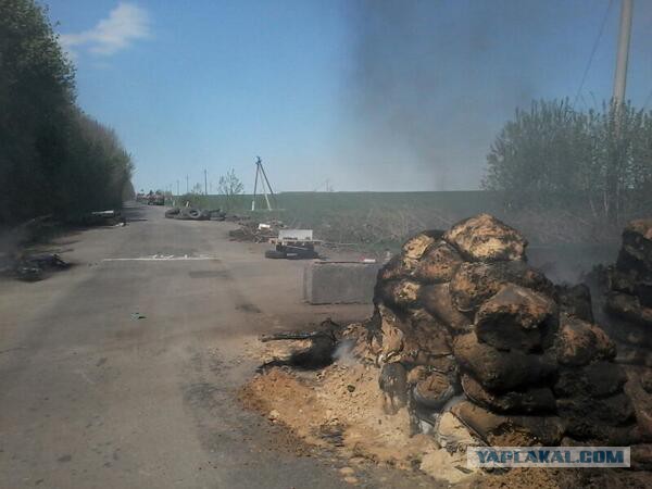 На окраине Славянска началась перестрелка