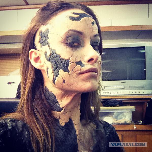 Оливия Уайлд на съемках Эффект Лазаря