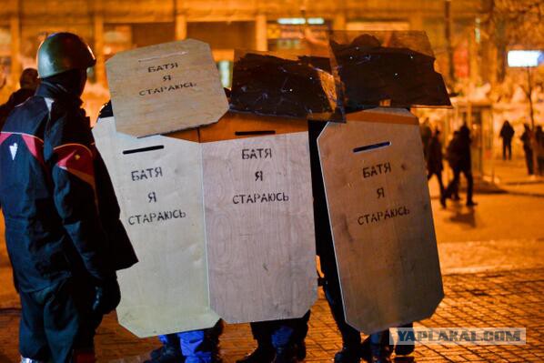 "Георгиевские " ленточки против флагов УПА