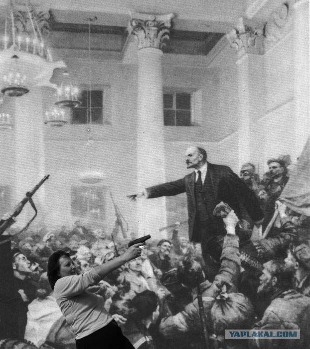 Фотожаба: Тетка и пистолет