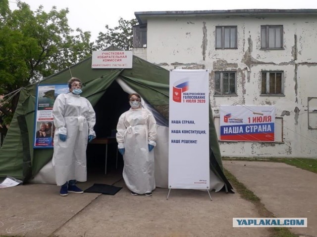 В одном из районов Владивостока голосование проводят в багажнике машины.