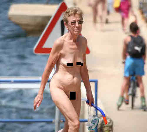 Topless Older Women