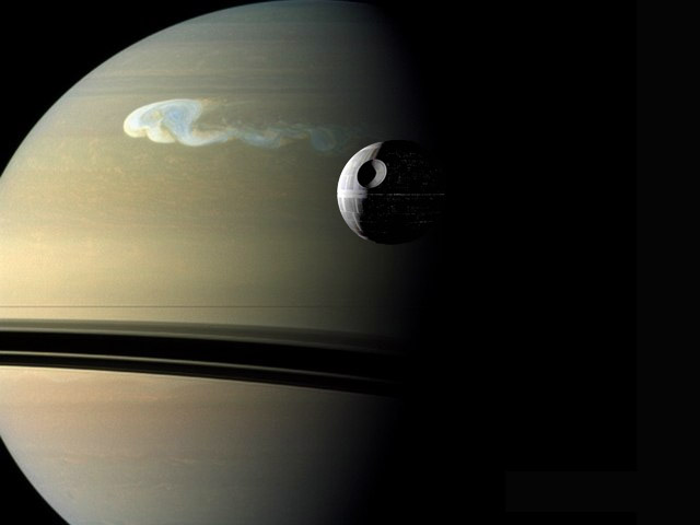 Гигантский шторм на Сатурне.