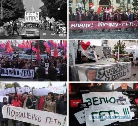 Столкновение полиции с митингующими возле офиса президента Украины