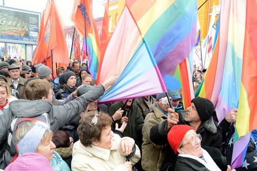 Суровые украинские геи))) с евромайдана