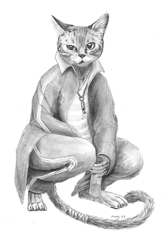 Рисованные киски