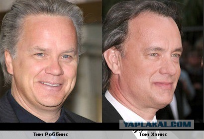 Актер похожий на тома. Том Хэнкс и тим Роббинс похожи. Тим Робинс и его двойник. Робин Уильямс и том Хэнкс похожи. Тим Роббинс забавные сходства.
