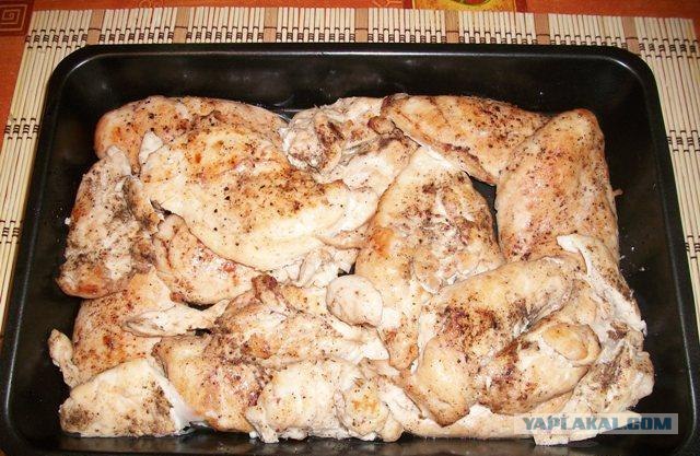 Курица под сырной подушкой