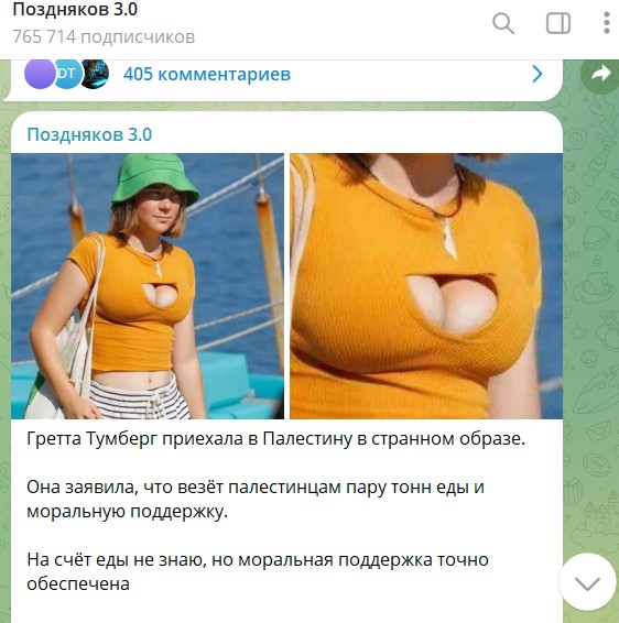 Флотилия, во главе с Гретой Тунберг, идущая с целью прорвать блокаду Сектора Газы, сегодня достигла территориальных вод Туниса