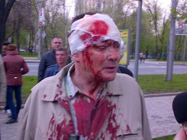 Марш правосеков в Донецке