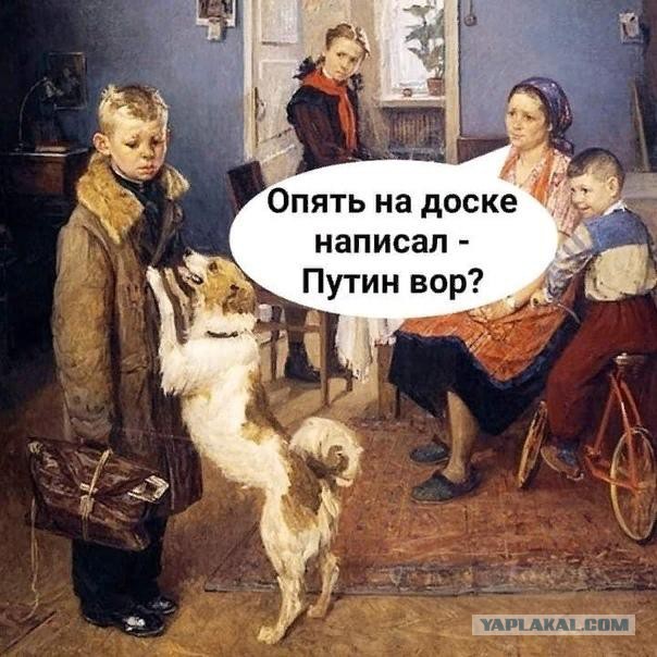 Школьники в регионах РФ запустили флешмоб с надписью «Путин — вор»