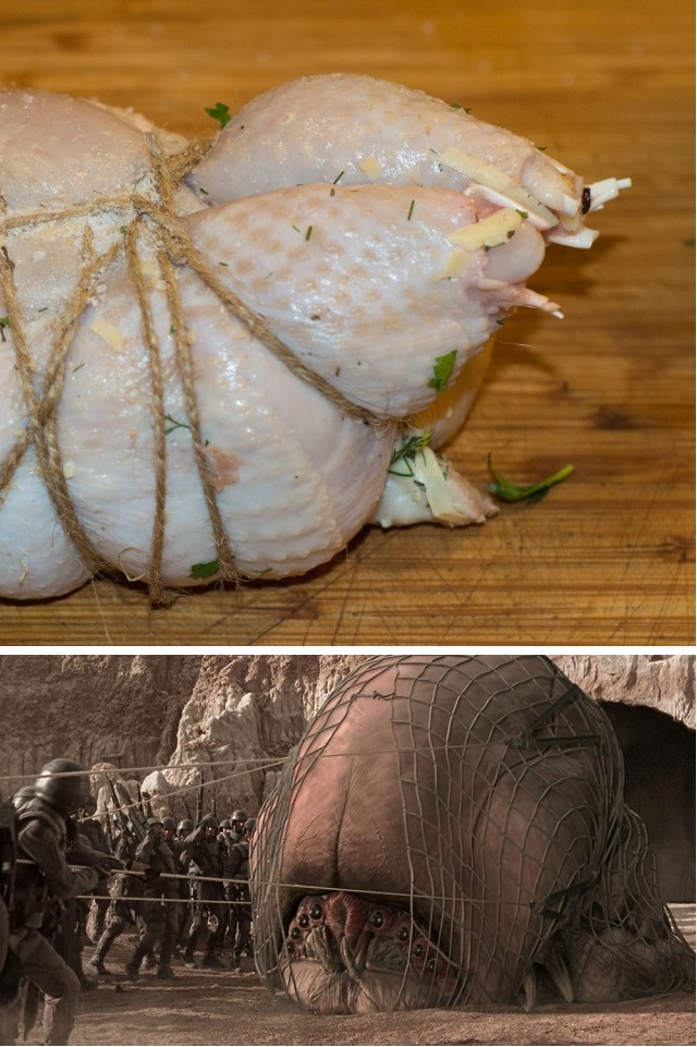 Куриная тушка (рулет) лишенная скелета (poulet désossé)  