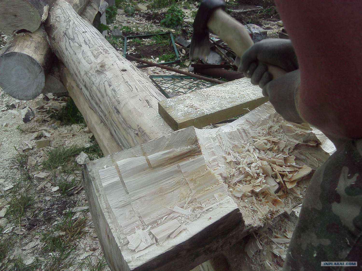 Бревно из бетона своими руками