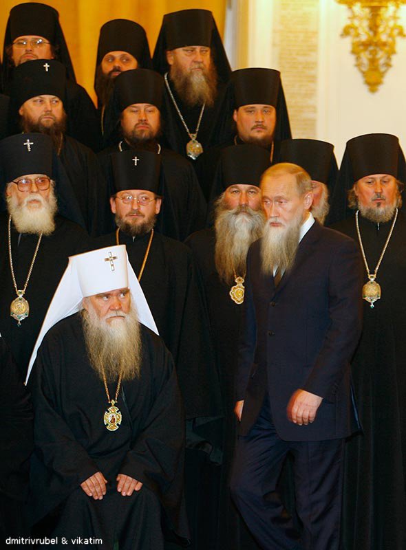 Фотожаба: Путин и священники